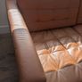 IKEA LANDSKRONA 3 Seater Chaise Sofa Tan Leather Look Image 3