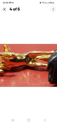 Risis 24 K plated Golden Horse Figurine  from Singapore. Perfect condition!Without box!RARE!!!