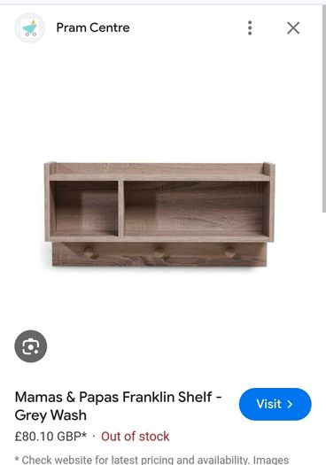 Mamas and Papas Franklin shelf unopened