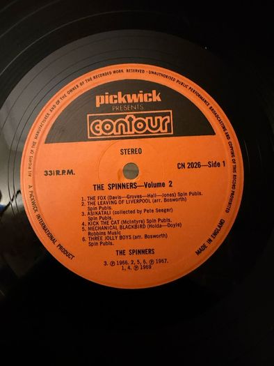 The Spinners Vintage Folk Vinyl LP The Leaving of Liverpool