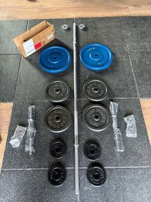 All Metal Weightlifting Barbell, Dumbbells, Solid Metal Weights, Lifetime Set!!!
