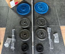 All Metal Weightlifting Barbell, Dumbbells, Solid Metal Weights, Lifetime Set!!!