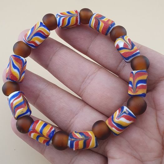 Vintage Venetian african Style Trade Glass Beads Bracelet