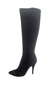 BALLY SHADY black leather suede knee high boots Sz 40.5 (Fit 7-7.5UK) - Rrp 395 (New)