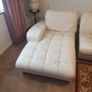 Leather white corner sofa Image 7