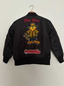 Top Gun Tom Cat Bomber Flight Patch | Blue Jacket Pilot nylon | Boy Youth Size 10