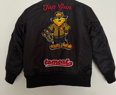Top Gun Tom Cat Bomber Flight Patch | Blue Jacket Pilot nylon | Boy Youth Size 10