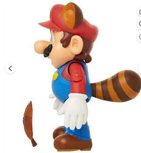 Super Mario Raccoon Mario With  Super Leaf 10cm Action Figure