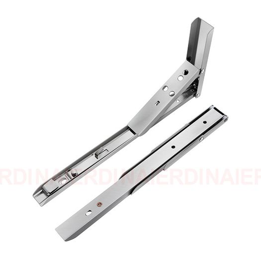 BRAND NEW Silver 8inch 2PCS Stainless Steel Folding Triangle Bracket