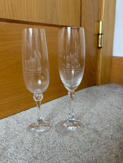 2 Vintage St Colman's Cathedral Cobh Glasses