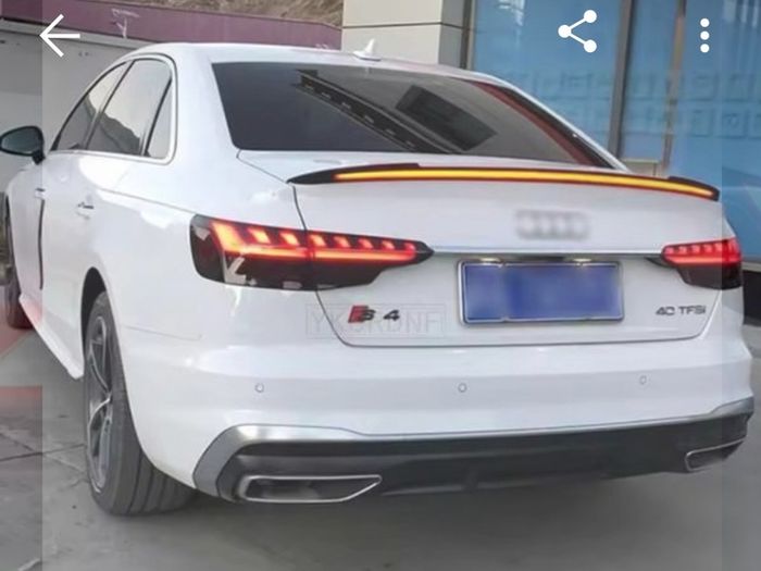 audi A4 B9 ABS plastic color rear spoiler wing trunk lip boot cover car styling with led light