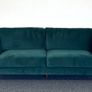 Dark Green Velvet 3-seater sofa, perfect condition Image 5