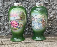 Antique Silver Mounted Posy Bud Vases
