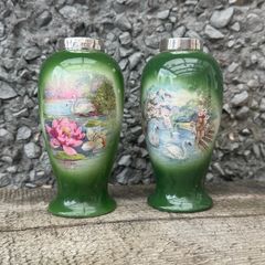 Antique Silver Mounted Posy Bud Vases