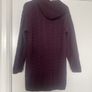 Aran Crafts Damson Marino Wool Hooded Cardigan /Coat Image 2