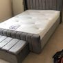 Ottoman Upholstered Bed, Double Bed with Hydraulic Lifting Bar, Height Adjustable Padded Headboard, Metal Slatted Frame, Youth Bed, Adult Bed Image 5