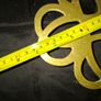 Beautiful Old Solid Brass Trivet featuring a Four Leaf Clover Design, Postage Available Image 3