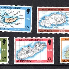 1989 Alderney Maps Commemorative Stamp Mint Never Hinged (MNH)