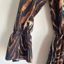Pala D'oro brown pleated dress size small Image 2