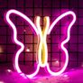 Butterfly Neon Signs Lights for Bedroom Wall Decor, USB or Battery LED Neon Night Light Wall Decoration, Aesthetic Room Decor for Girls, Kids, Living Room, Bar, Dorm, Men Cave (MULTIPLE COLOURS) Image 3