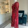 Ladies Red Floral Chiffon Dress with Slip from Primark Image 10