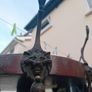 Antique Mahogany Column Coat stand brass lion hooks Image 8