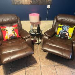 Leather armchairs