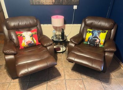 Leather armchairs