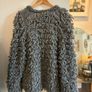 Zara faux sherling grey open coat with chain closure Image 6