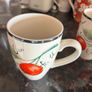 Pair of Ceramic Cherry Pattern Mugs / Coffee Cups Image 3