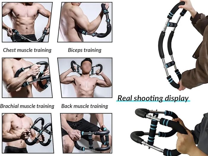 Ultimate Twister Arm Trainer, Adjustable 40-100lbs Portable Spring Resistance Chest & Arm Workout Equipment , Portable Detachable Upper Body Fitness Machine for Home & Gym.
