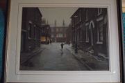 Marc Grimshaw - Original Pastel of - Children In A Rainy Street - Signed