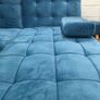 Blue Chic Corner Sofa Bed with Chaise Longue Image 2
