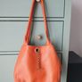 Orange Leather Handbag Similar To Tod's Handbag Image 2