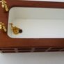 Vintage Victorian style wood panelled doll's house bathroom furniture Image 4