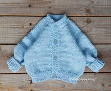 Personalised Baby Name handknitted cardigans 0-3 months