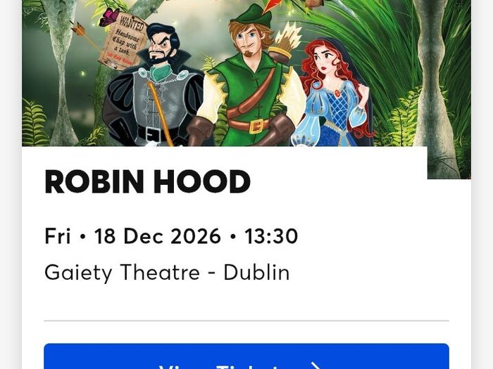 Gaiety panto tickets