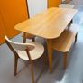 John Lewis dining table with two benches and 2 chairs Image 3