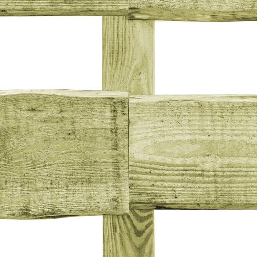 5 pcs 2-Rail Garden Fences Impregnated Pinewood 510x60 cm