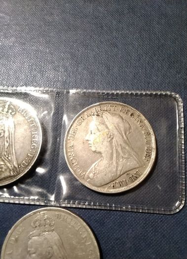 Three   Victorian Silver Crowns