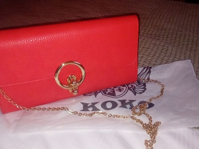 Koko Orange Clutch Bag