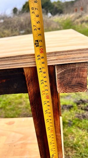 Heavy Duty Rustic Workbench / Table Desk On Wheels
