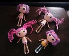 4 Lalaloupsy Dolls