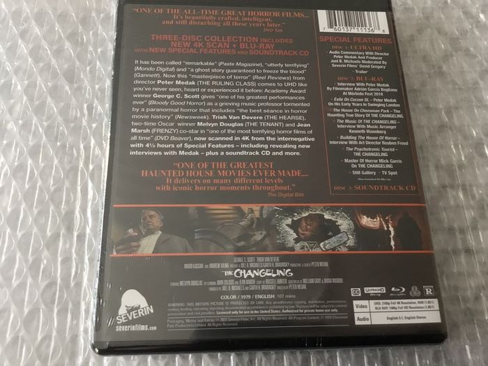 The Changeling 4K UHD Severin Films New Sealed Limited Edition