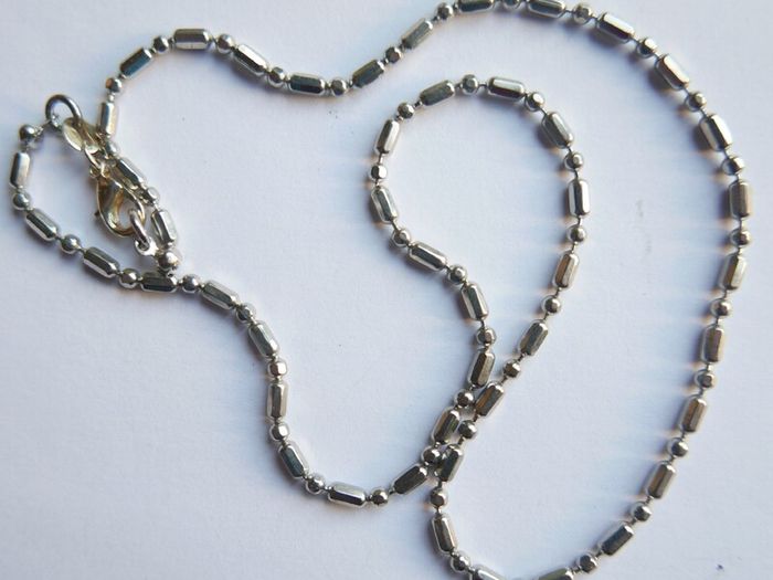 Vintage Sterling Silver 925 Bead Chain length 17" - 5,6g