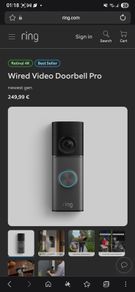 RING Wired Video Doorbell Pro 4K (newest gen)