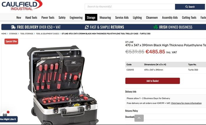 GT Line Turtle 350 Tool Case on Wheels