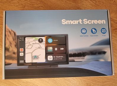 Portable Smart Screen with Wireless CarPlay and Android Auto