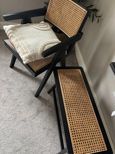 Rattan Chair & matching bench