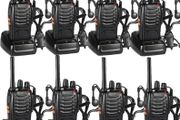 8 Pack 88E Long Range Walkie Talkie USB Rechargeable 16CH Walky Talky Radio with Earpieces and LED Light Voice Prompt for Field Survival Biking and Hiking MULTIPLE OPTIONS AVAILABLE, SEE DESCRIPTION (FREE POSTAGE)